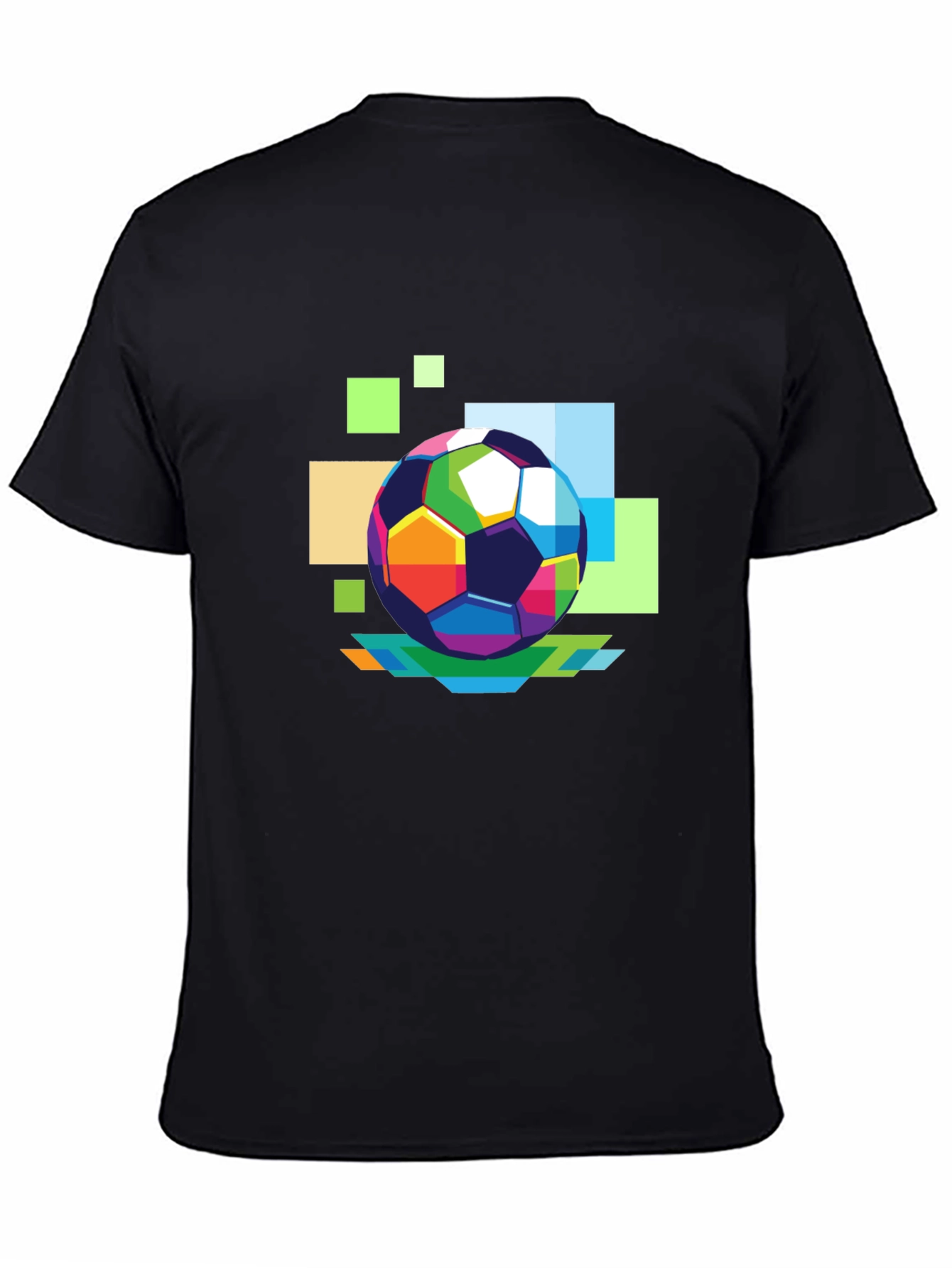 Abstract Soccer Ball Graphic T-Shirt