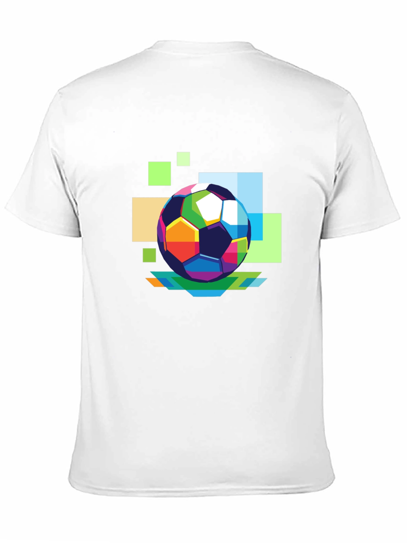 Abstract Soccer Ball Graphic T-Shirt