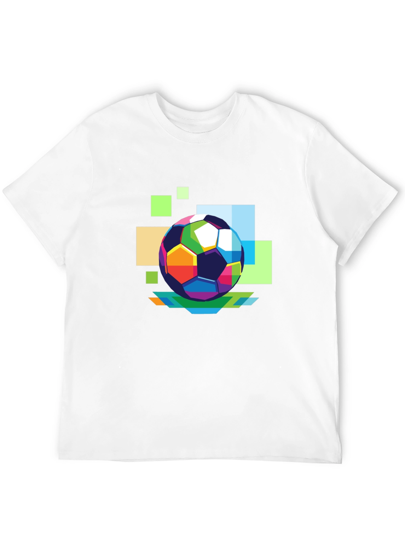 Abstract Soccer Ball Graphic T-Shirt