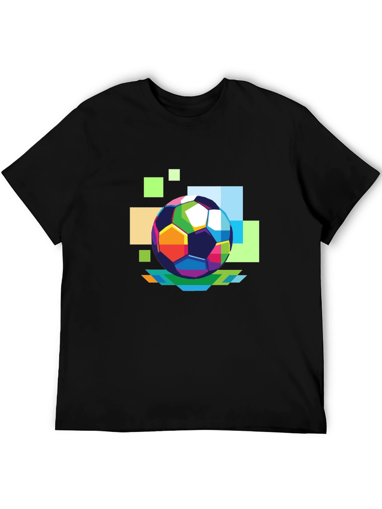 Abstract Soccer Ball Graphic T-Shirt