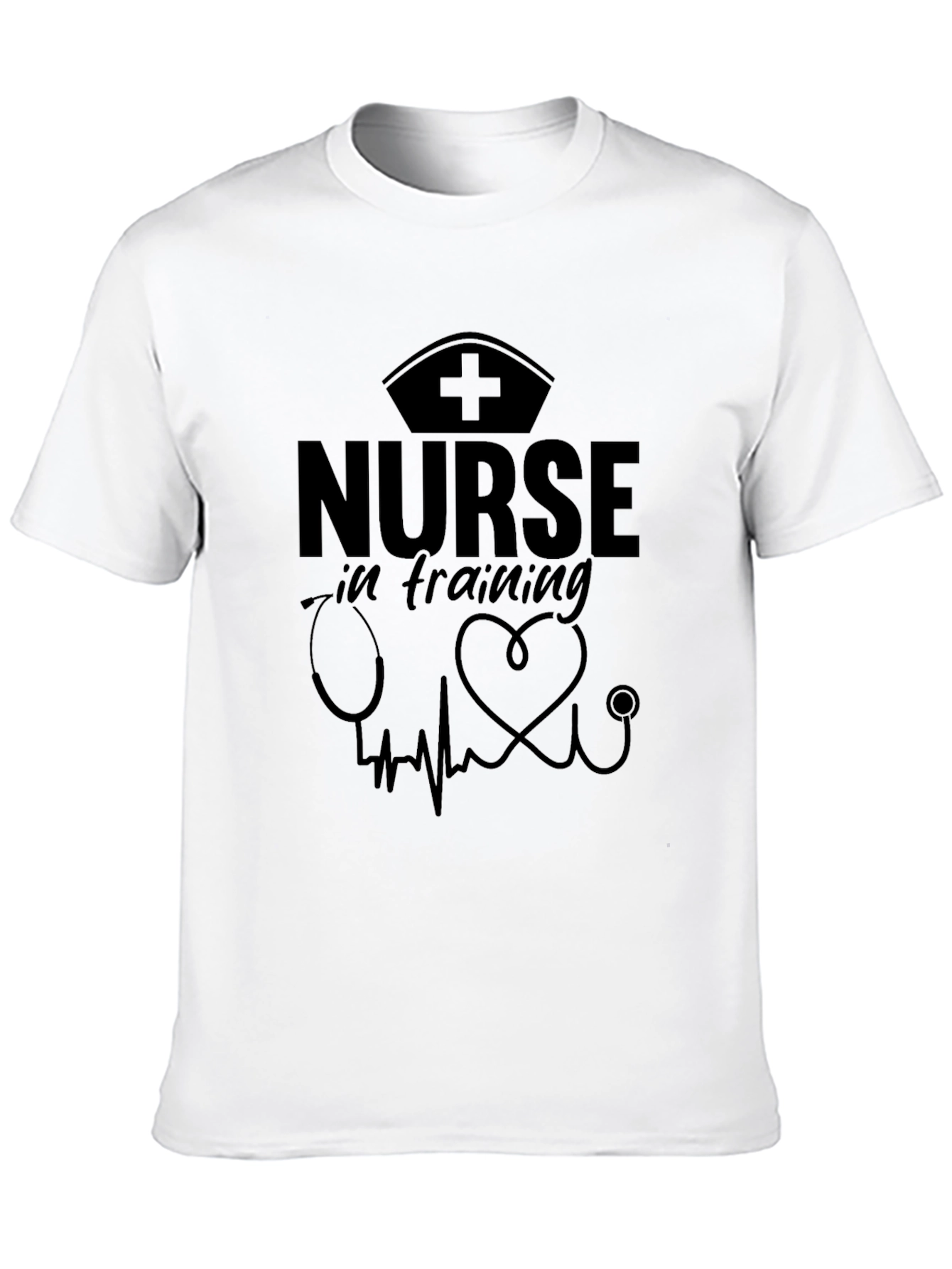 Nurse in Training Graphic T-Shirt - Black Cotton Tee