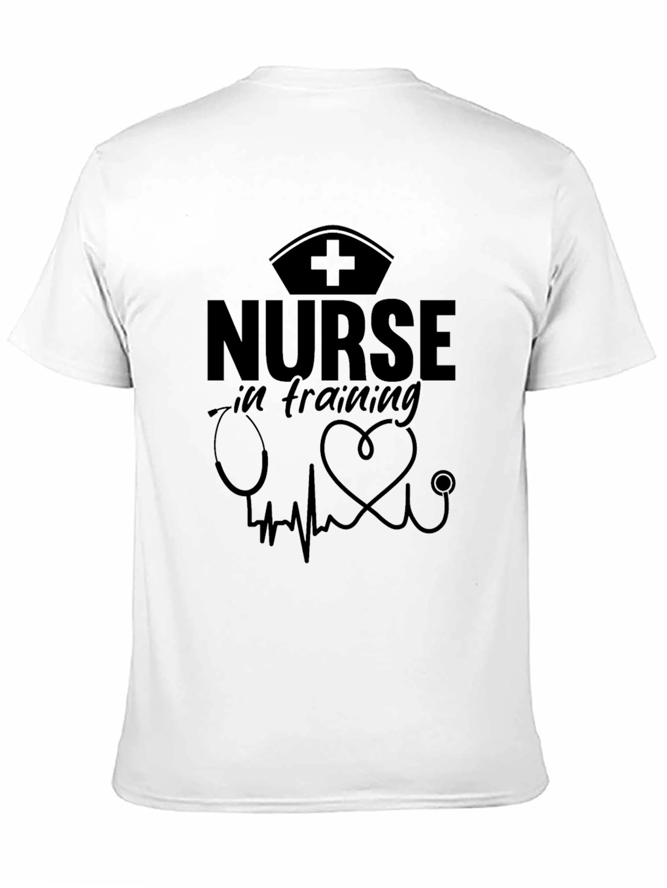 Nurse in Training Graphic T-Shirt - Black Cotton Tee