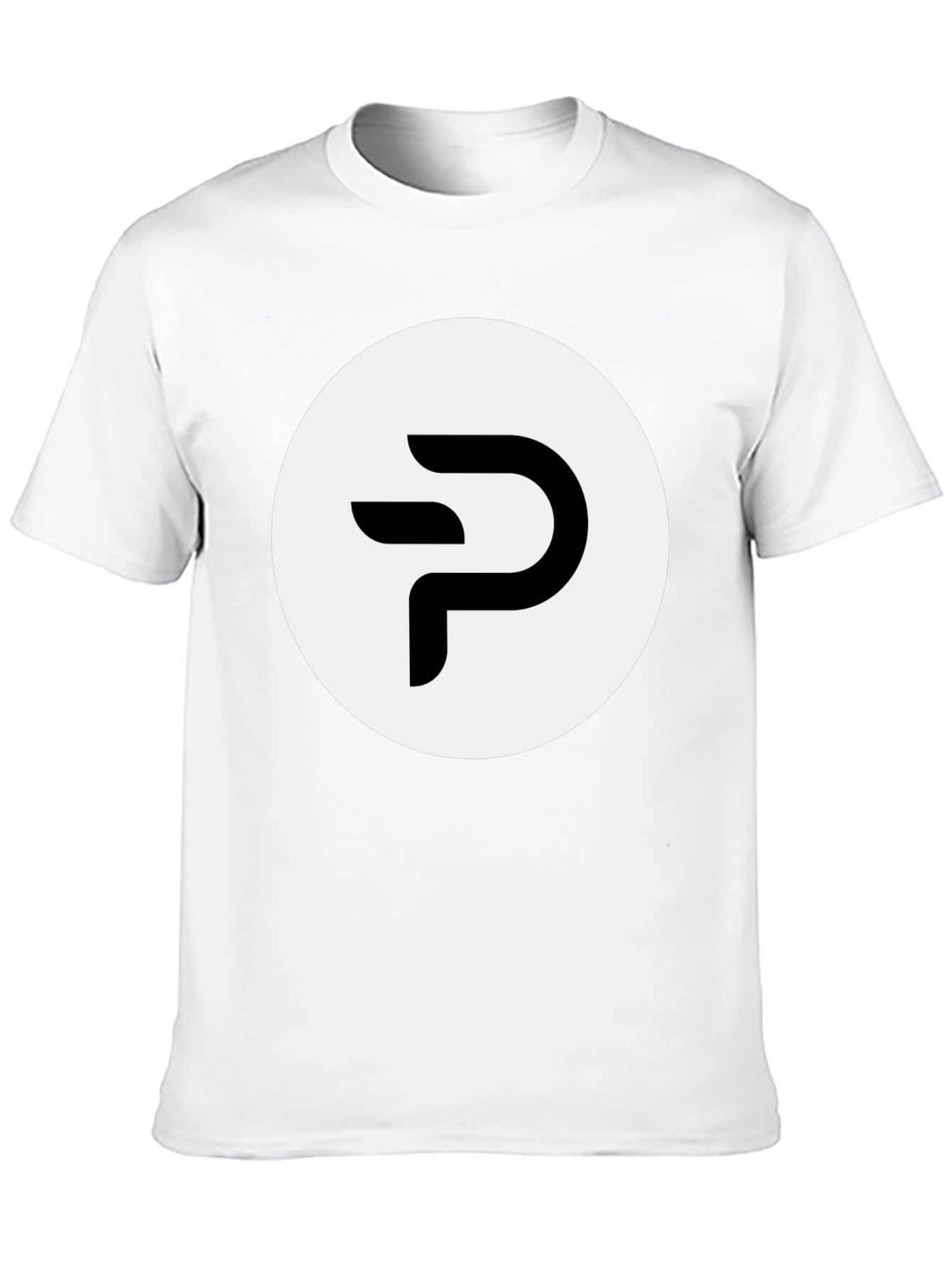 Modern Black Tee with Abstract P Logo