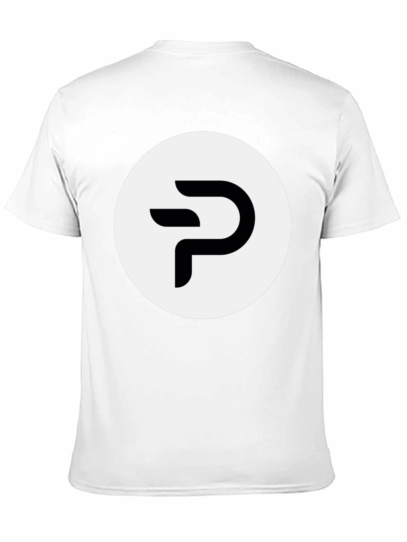 Modern Black Tee with Abstract P Logo