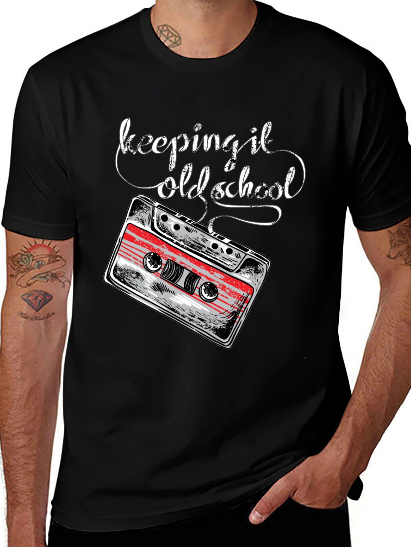 Keeping It Old School Cassette Tape Graphic Tee