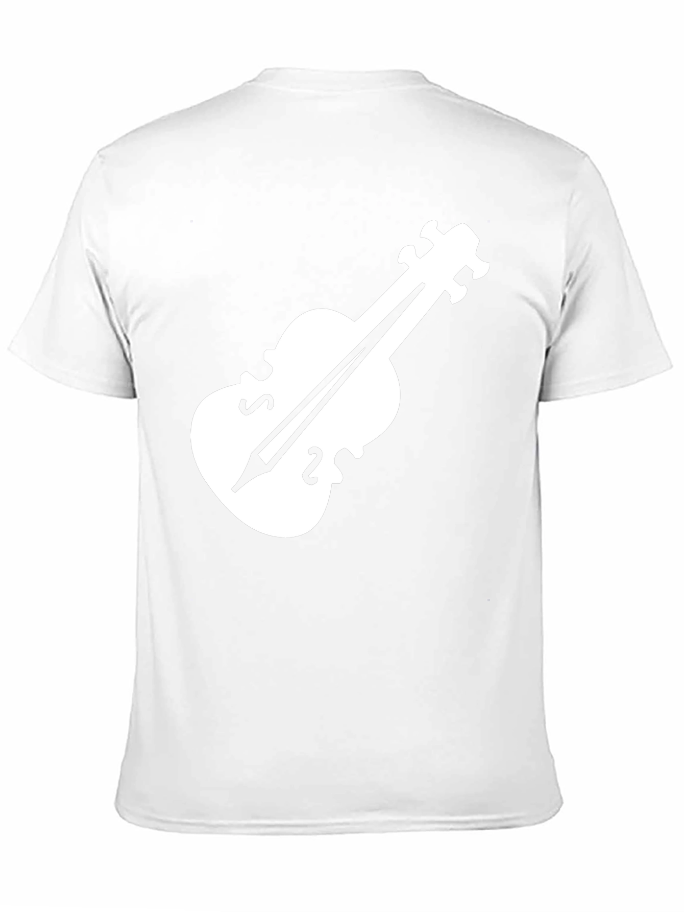 Violin Graphic Tee - Black Casual T-Shirt
