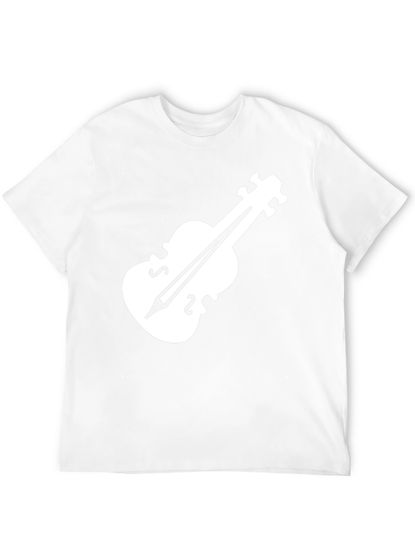 Violin Graphic Tee - Black Casual T-Shirt
