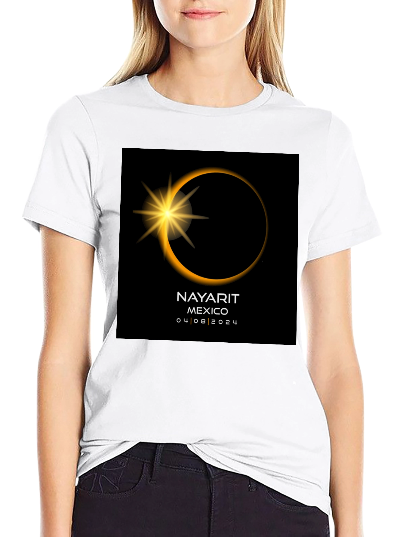 Total Solar Eclipse Nayarit Mexico 2024 T-Shirt