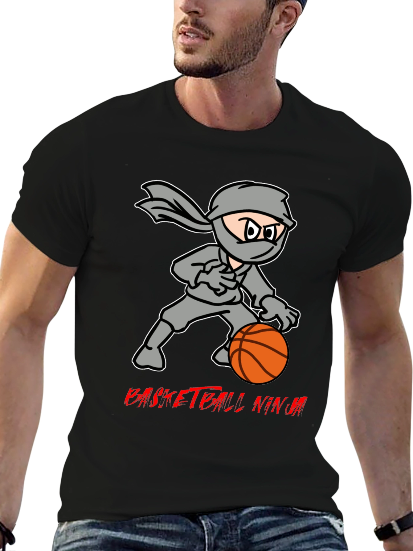 Basketball Ninja T-Shirt - Cool Graphic Tee