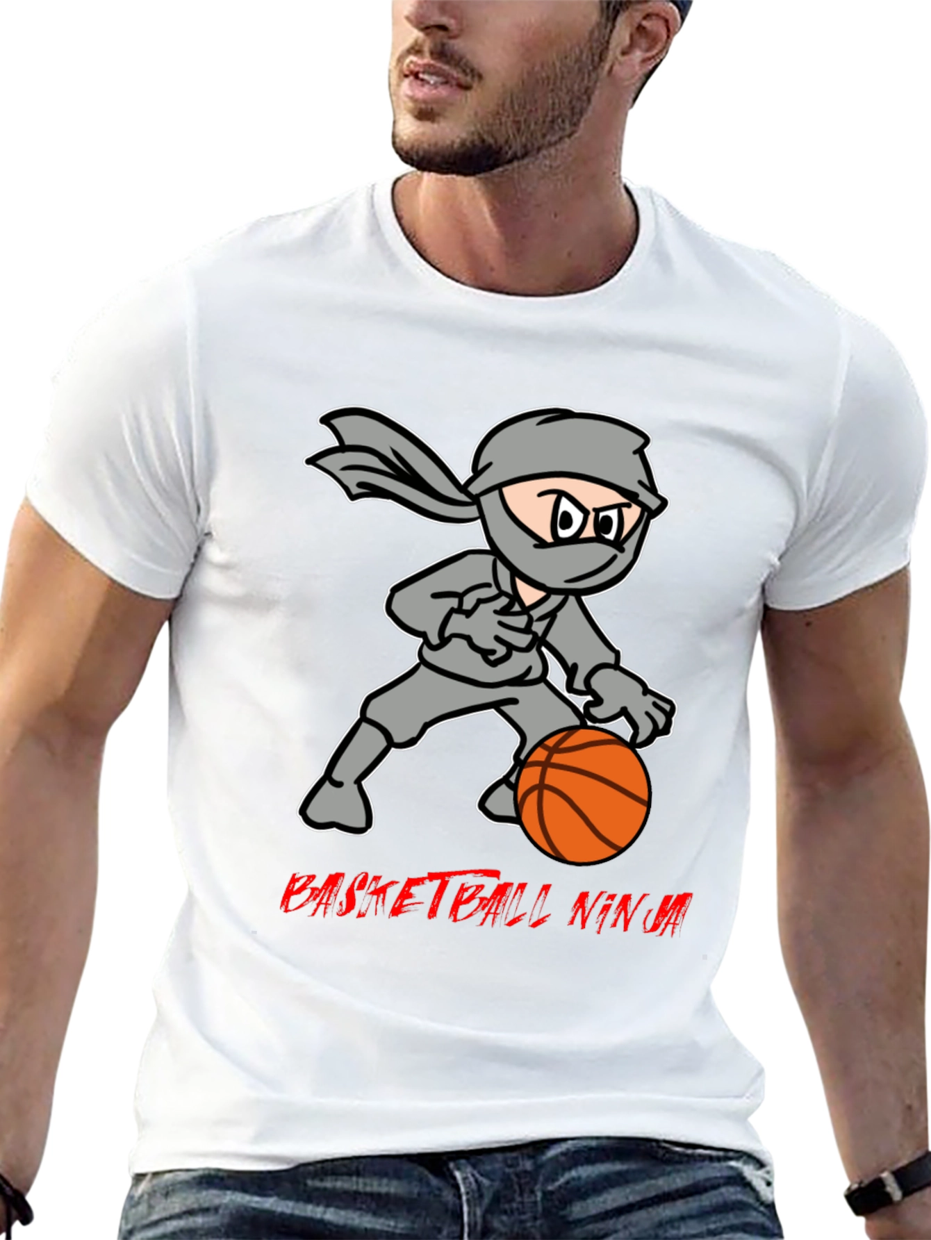 Basketball Ninja T-Shirt - Cool Graphic Tee