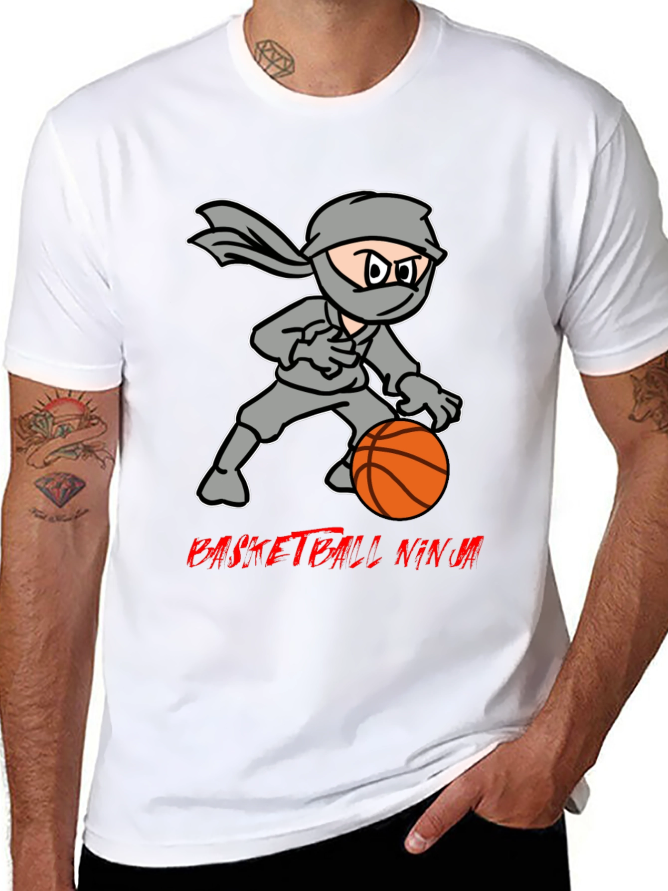Basketball Ninja T-Shirt - Cool Graphic Tee