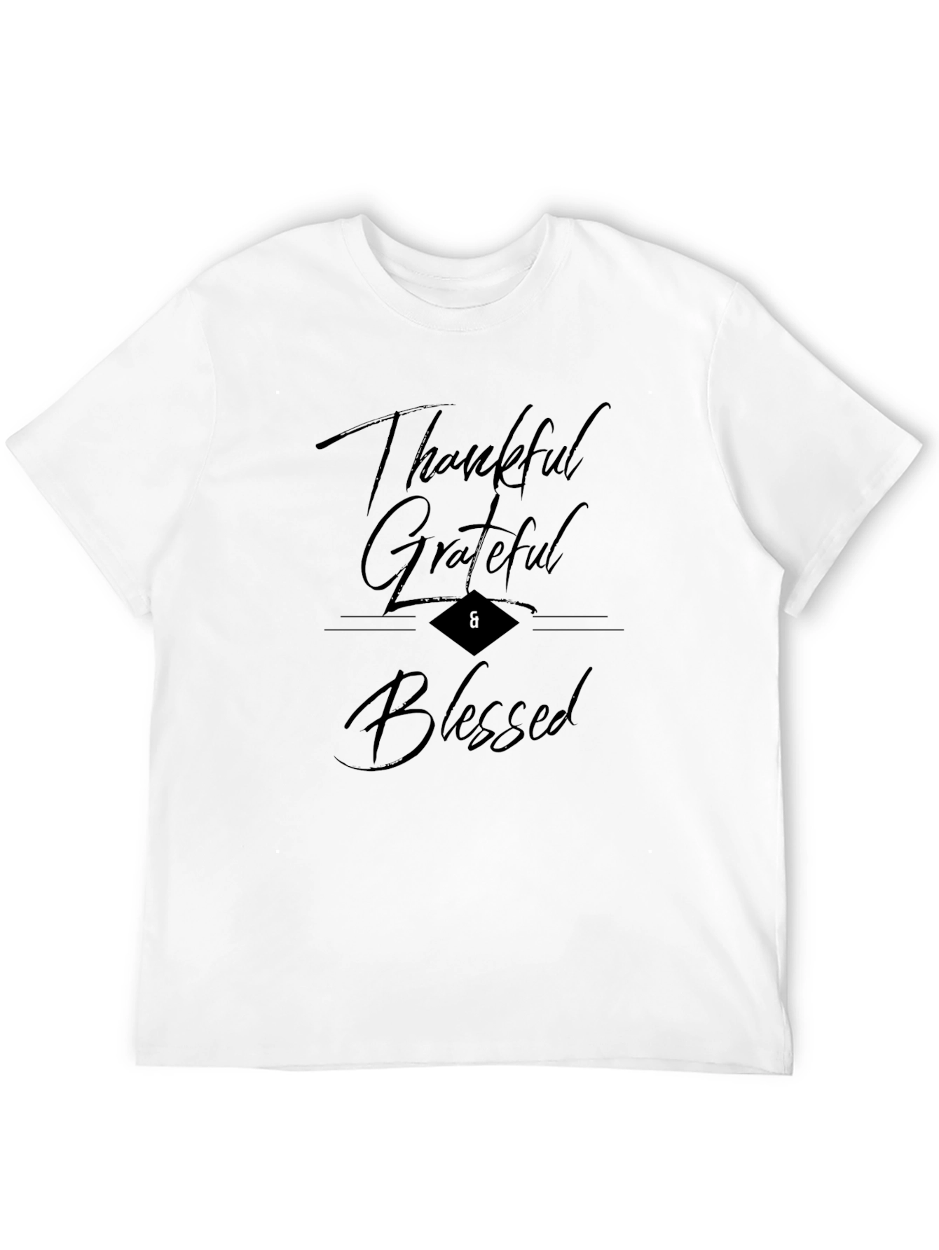 Thankful Grateful Blessed Black T-Shirt