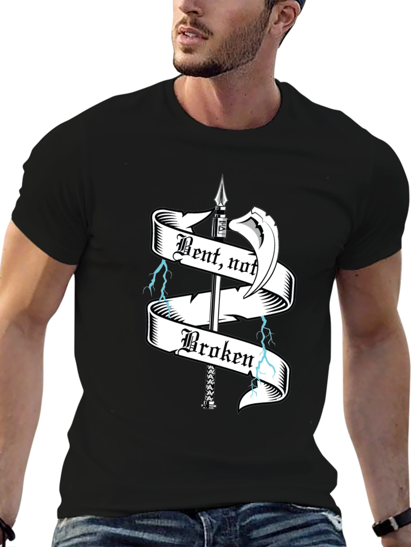 Bent Not Broken Graphic Tee - Black