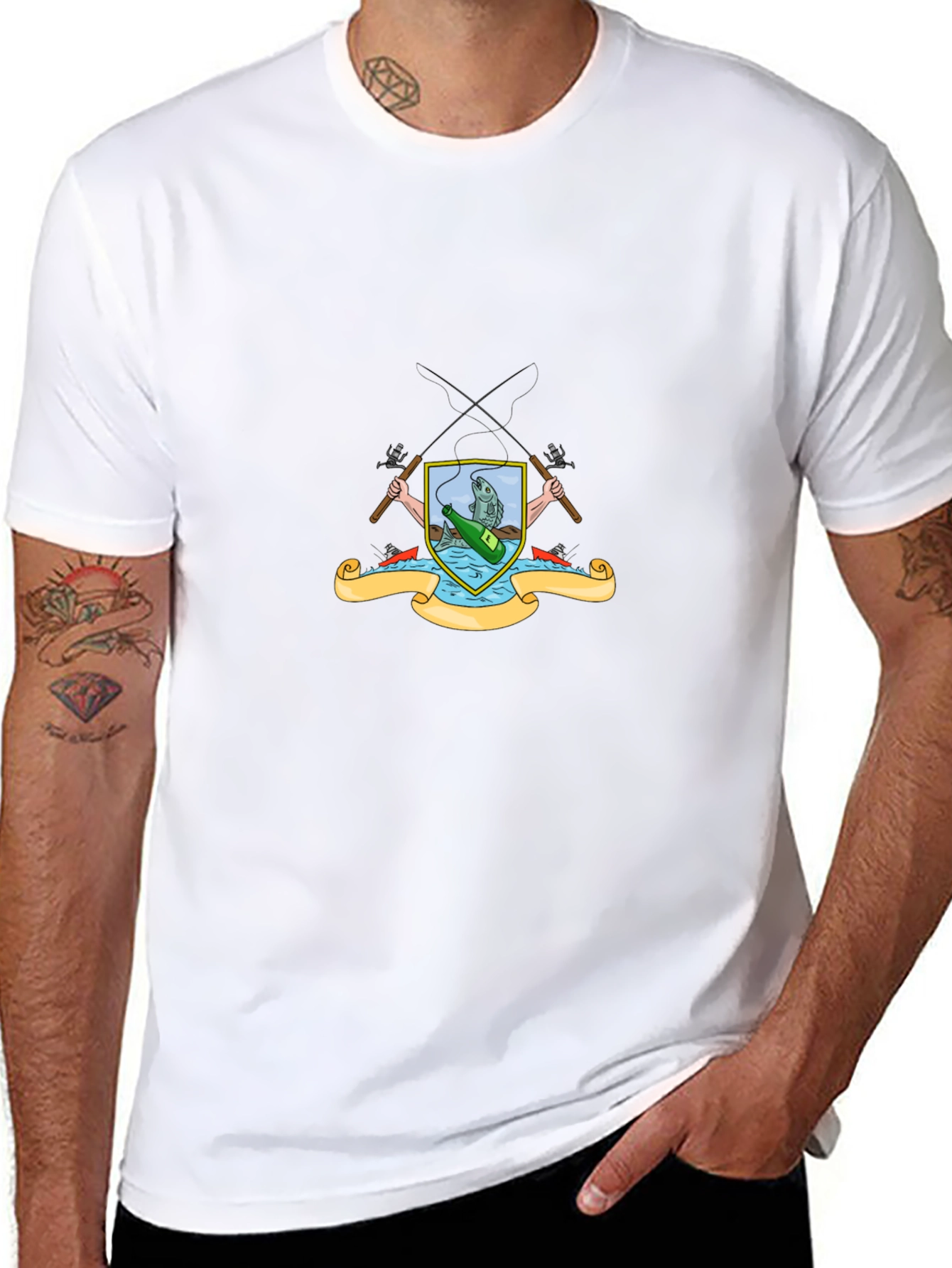 Fishing Crest Graphic T-Shirt - Angler Style