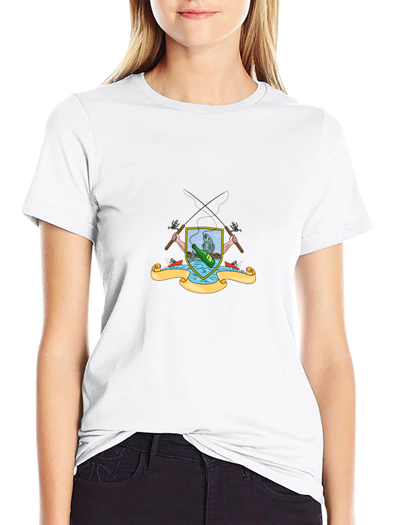 Fishing Crest Graphic T-Shirt - Angler Style