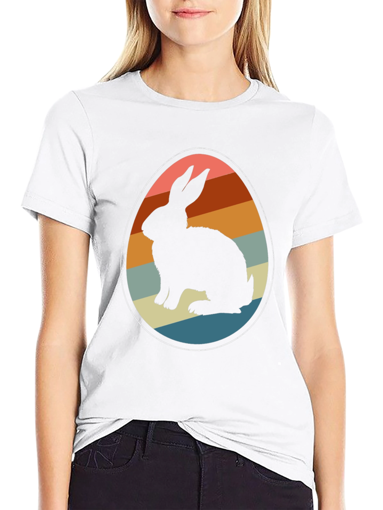 Retro Easter Bunny Egg T-Shirt