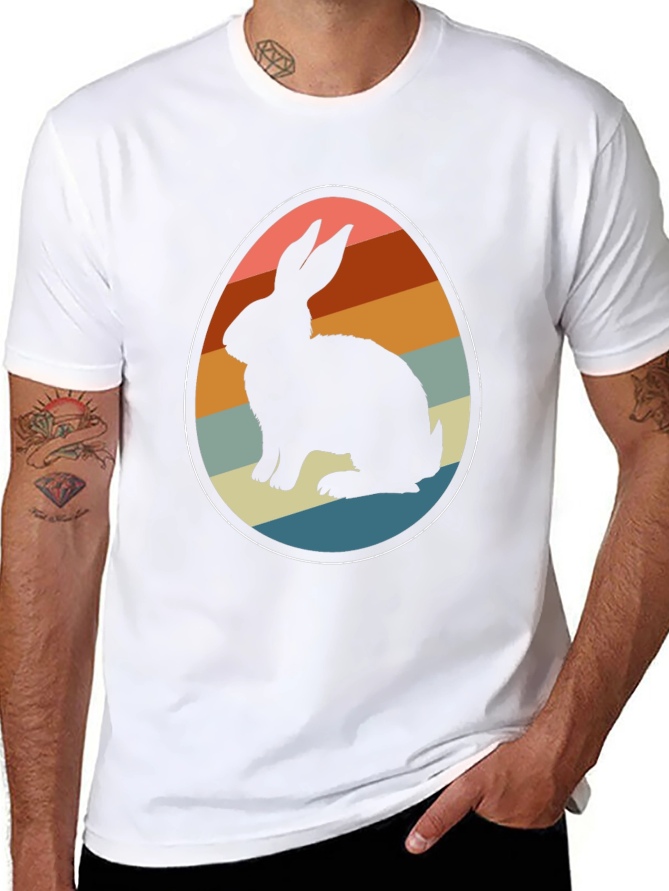 Retro Easter Bunny Egg T-Shirt
