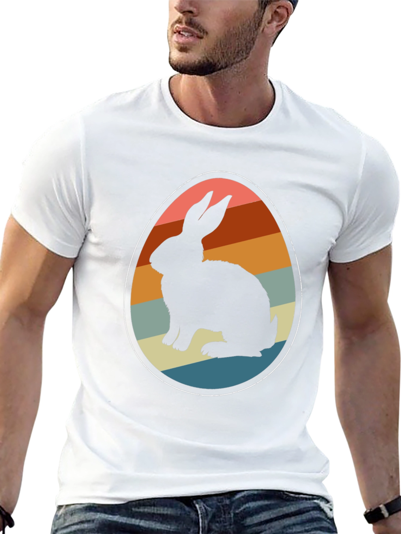 Retro Easter Bunny Egg T-Shirt