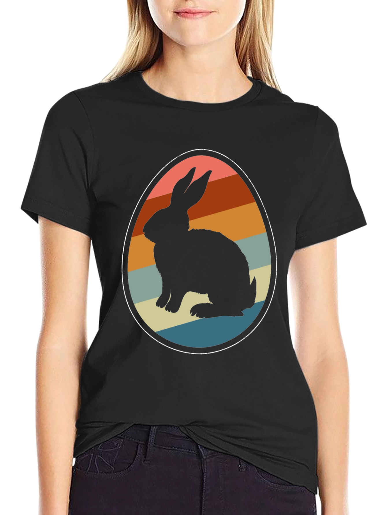 Retro Easter Bunny Egg T-Shirt