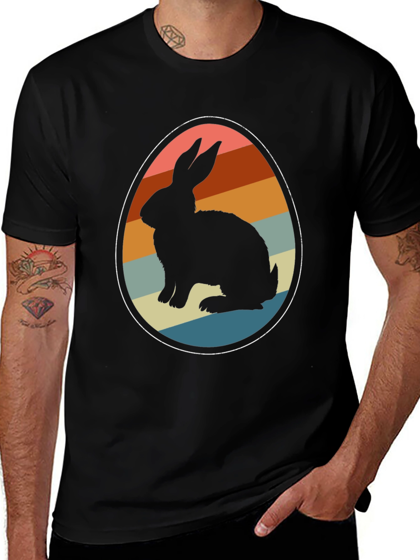 Retro Easter Bunny Egg T-Shirt