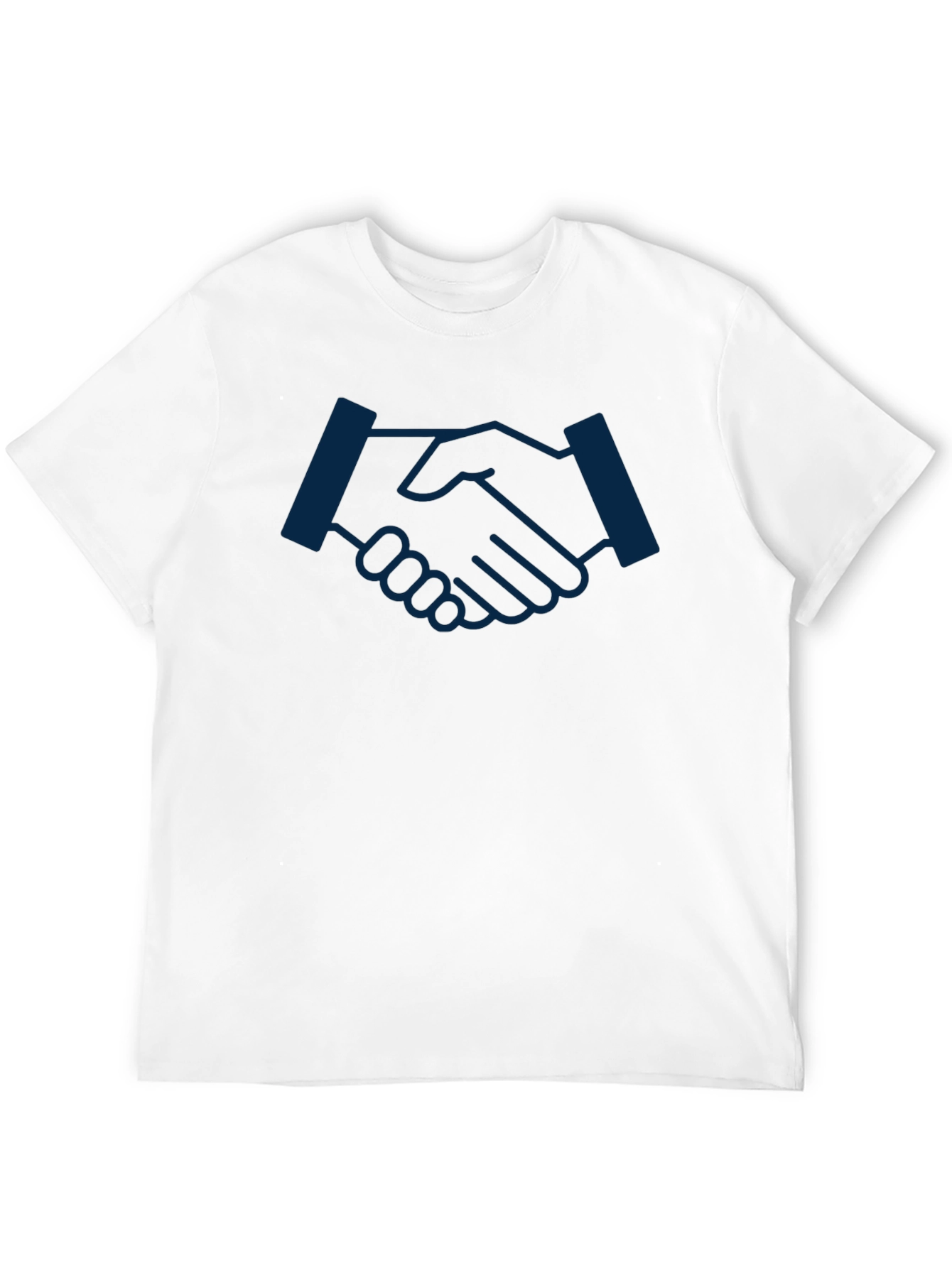 Handshake Graphic Tee - Soft Black Cotton Shirt