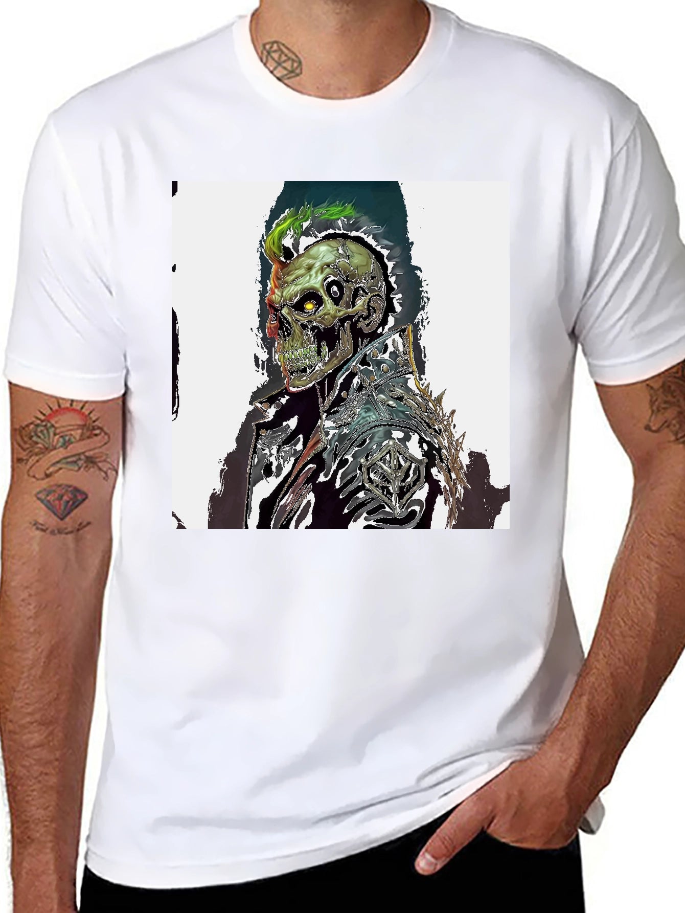 Skull Warrior Graphic Black T-Shirt