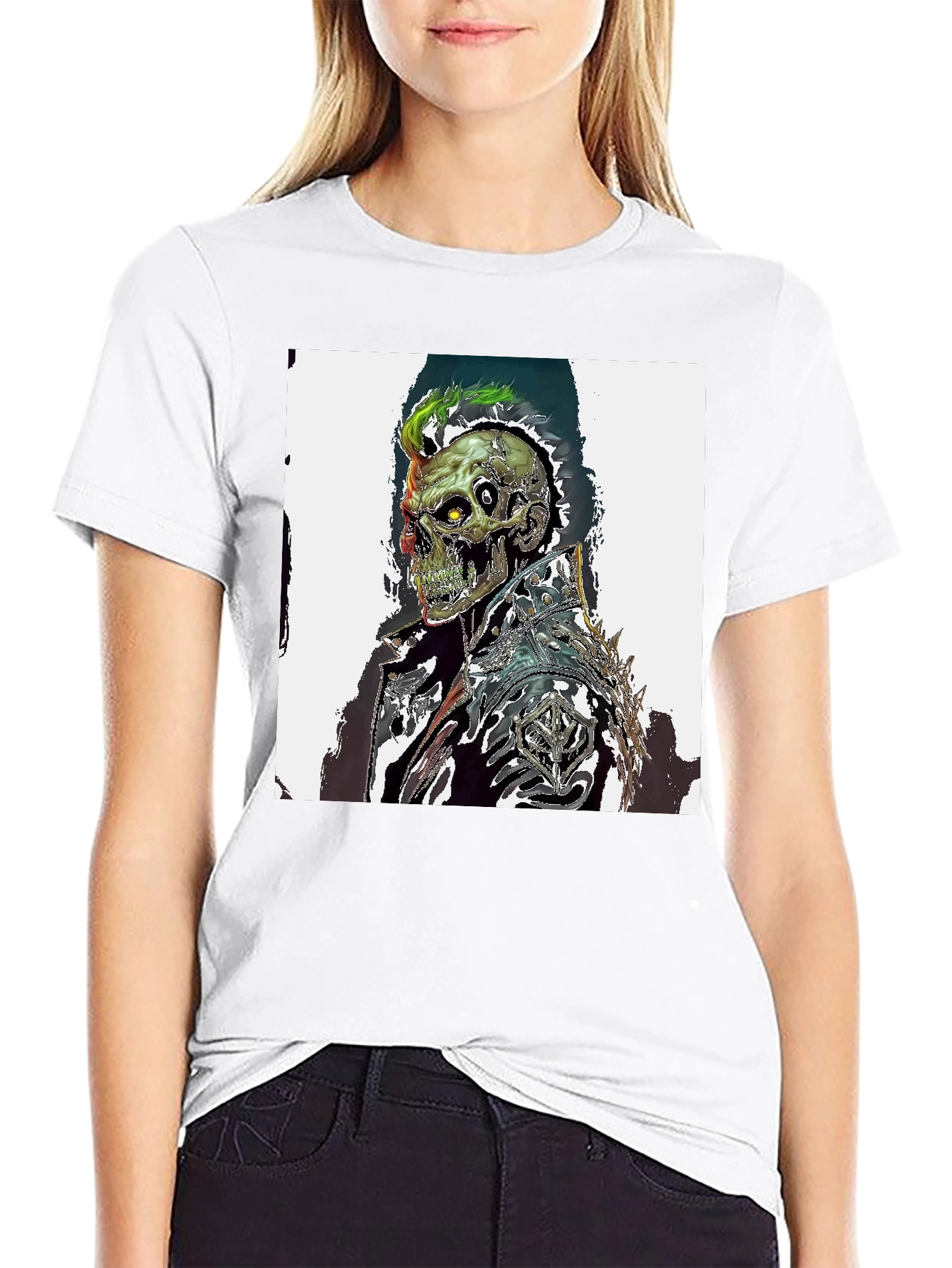 Skull Warrior Graphic Black T-Shirt