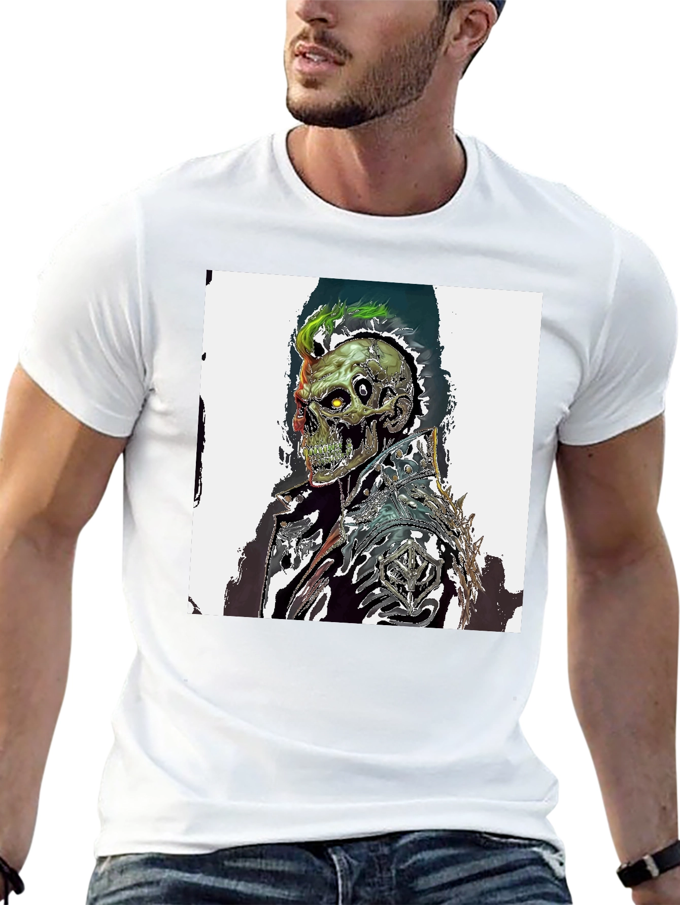 Skull Warrior Graphic Black T-Shirt