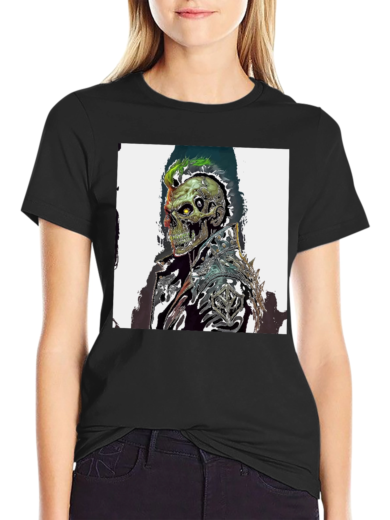 Skull Warrior Graphic Black T-Shirt
