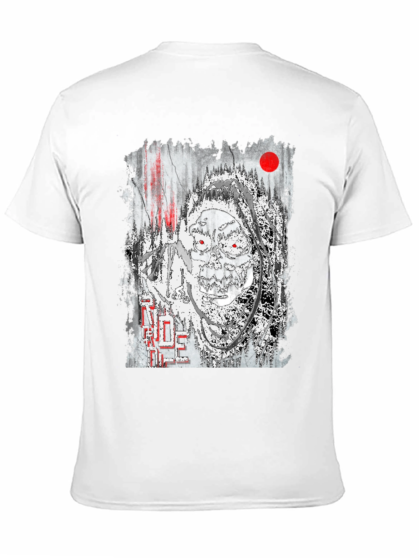 Unique Grim Reaper Graphic Print Black T-Shirt