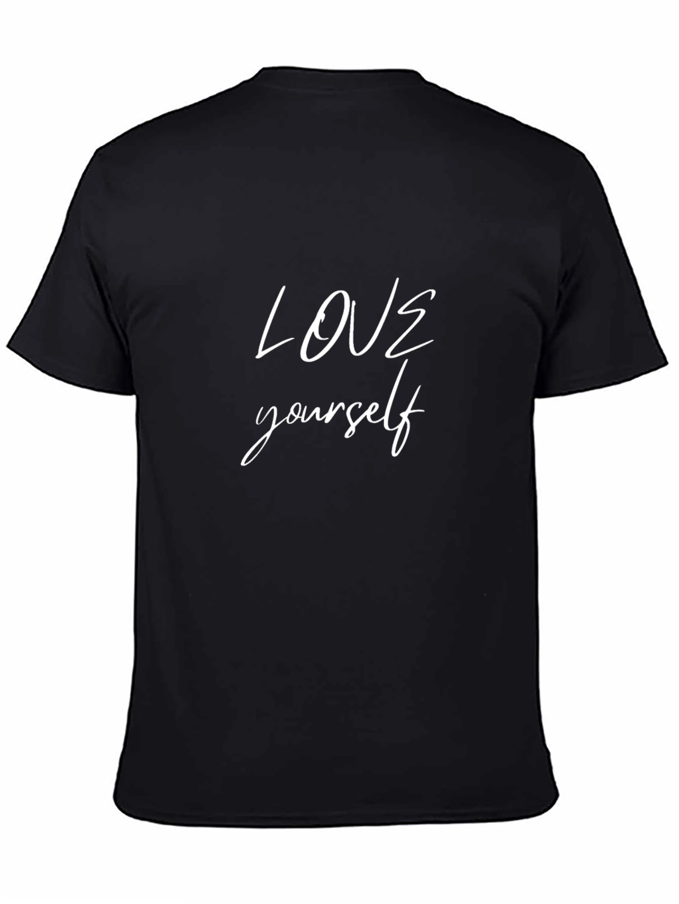 Love Yourself Black Graphic Tee - Motivational Comfort