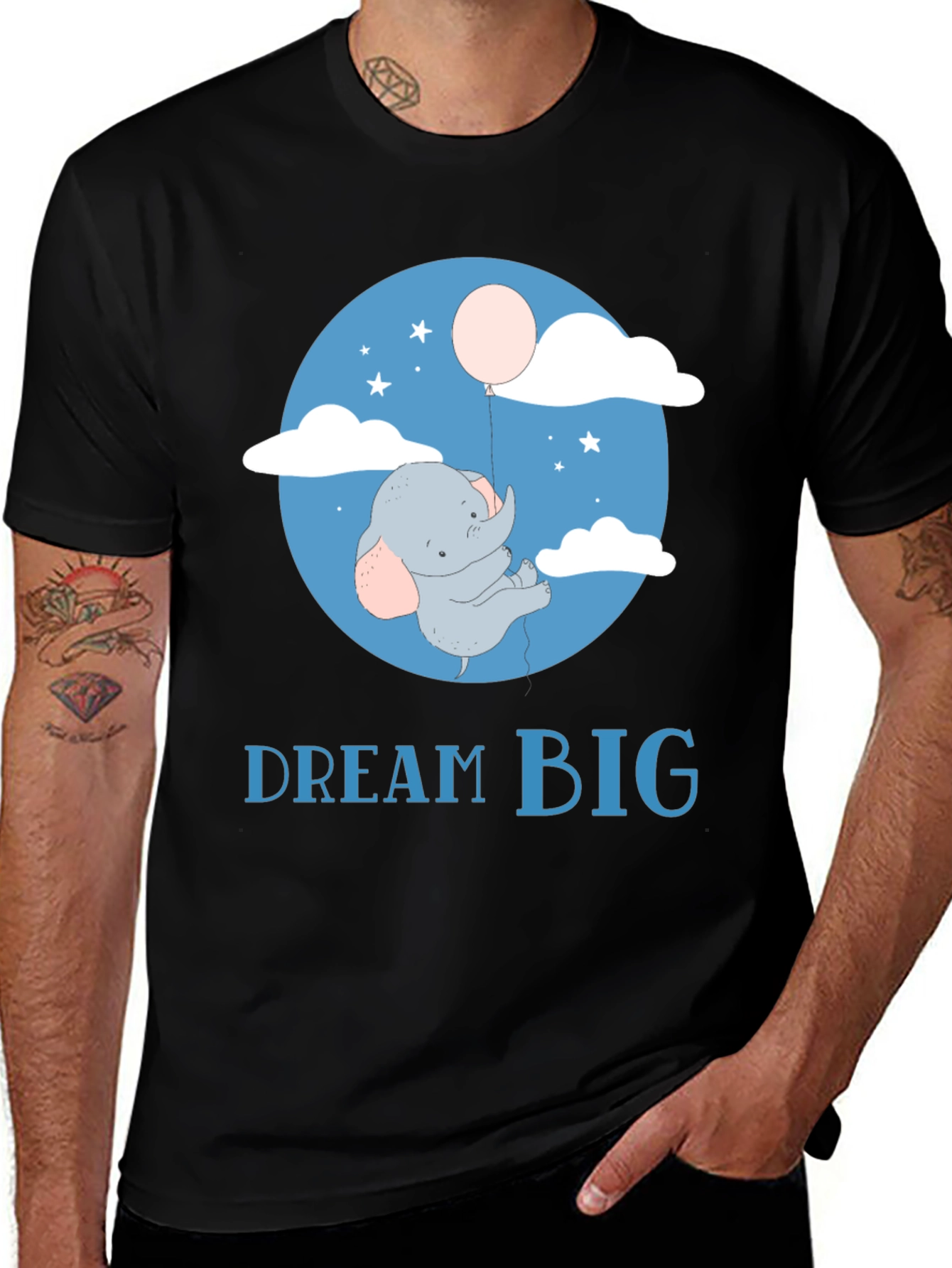 Dream Big Elephant Balloon T-Shirt