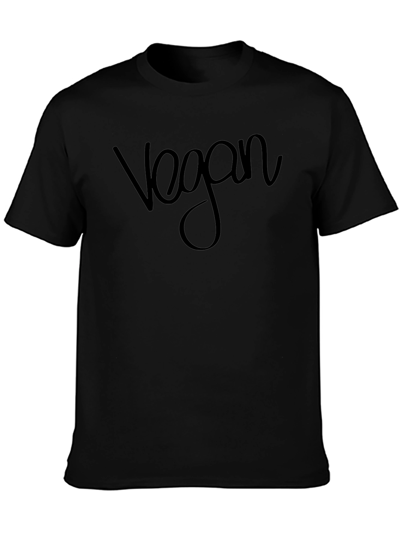 Vegan Black T-Shirt - Stylish & Comfortable