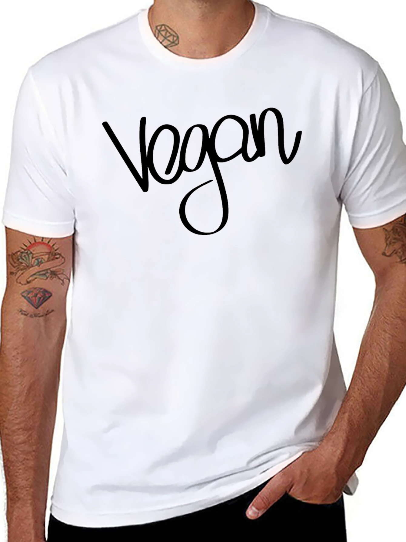 Vegan Black T-Shirt - Stylish & Comfortable