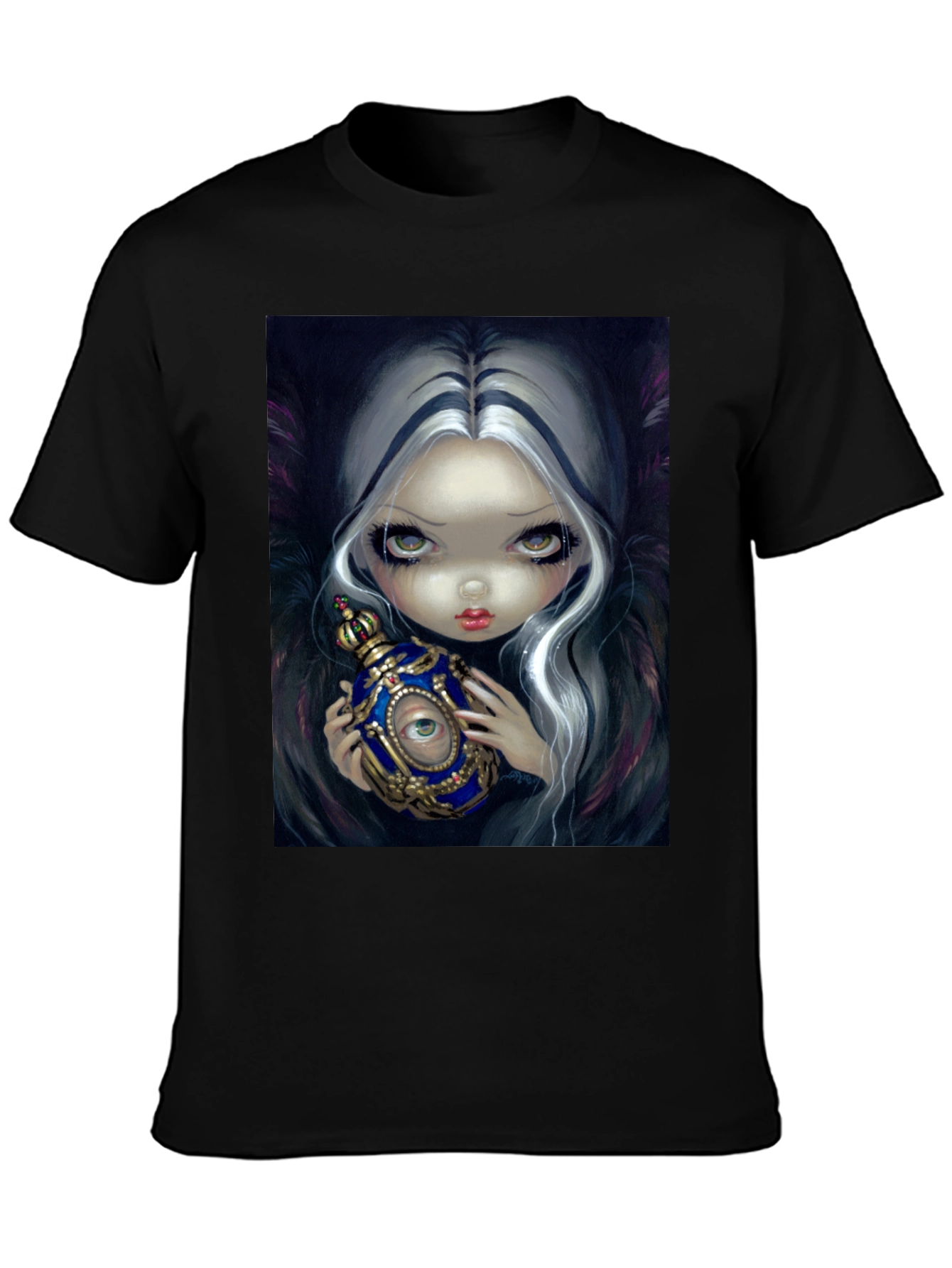 Eerie Eye Potion Black Graphic T-Shirt