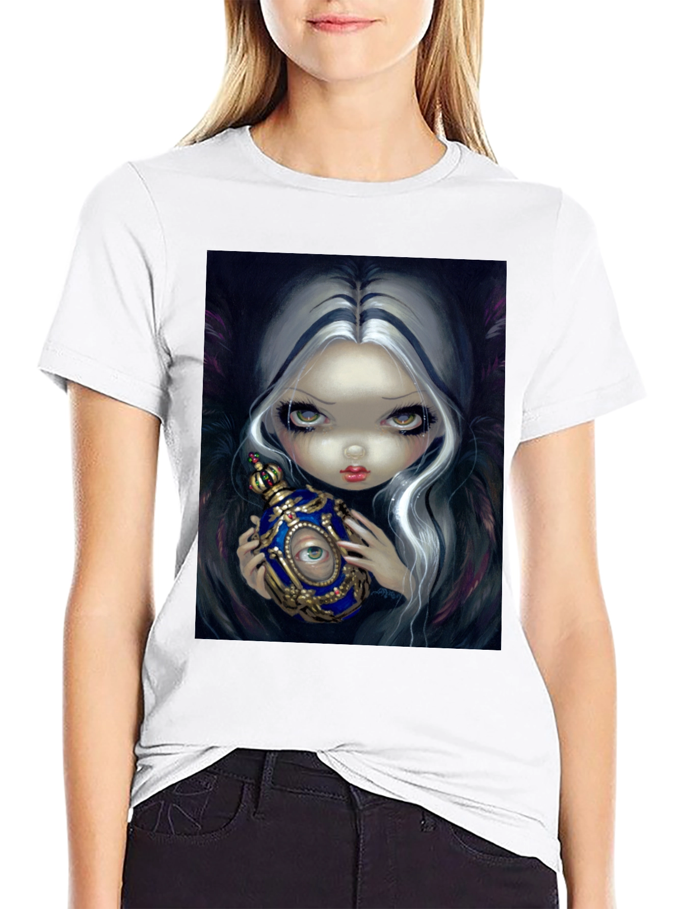 Eerie Eye Potion Black Graphic T-Shirt