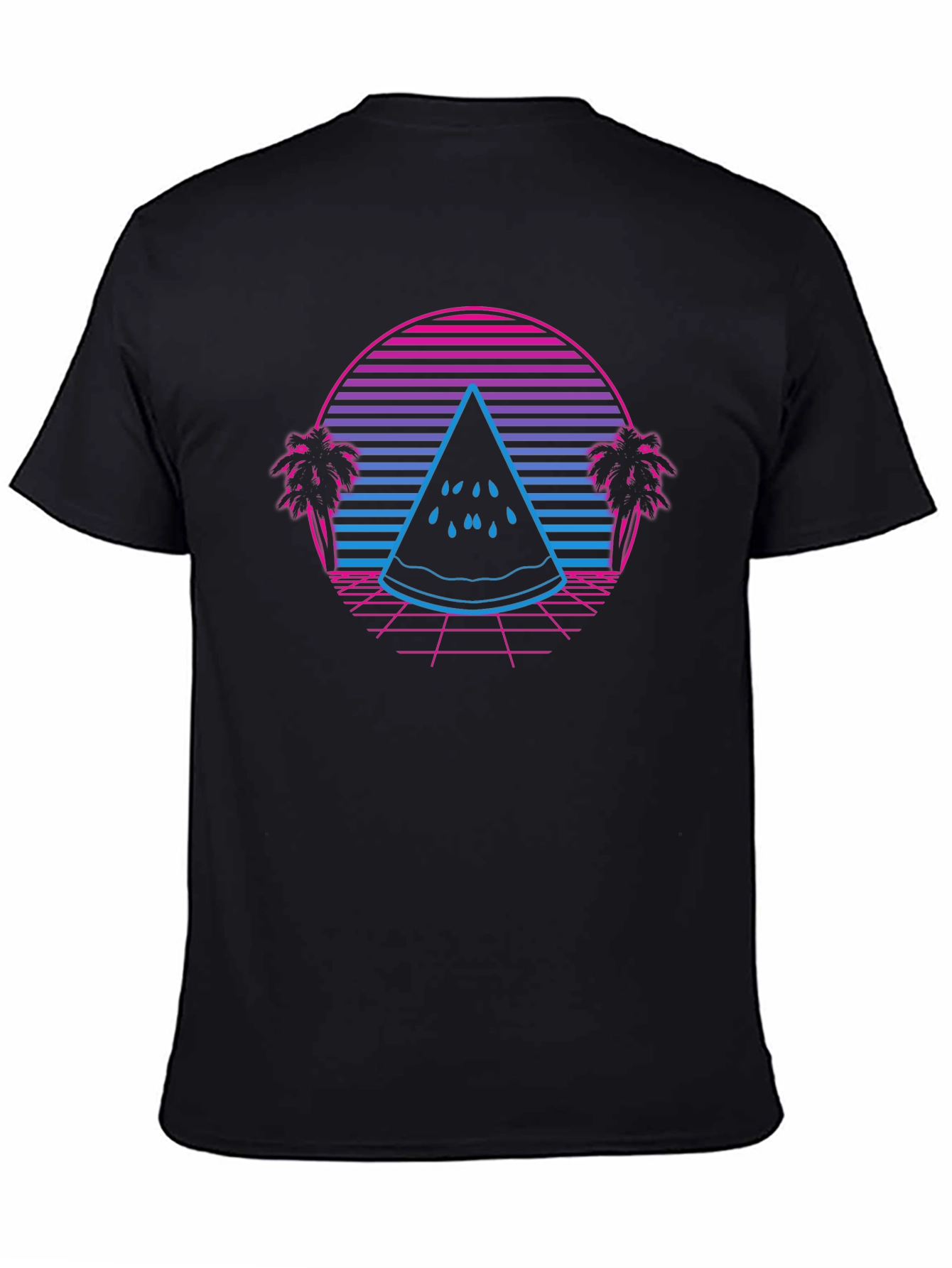 Retro Watermelon T-Shirt - Synthwave Summer Style