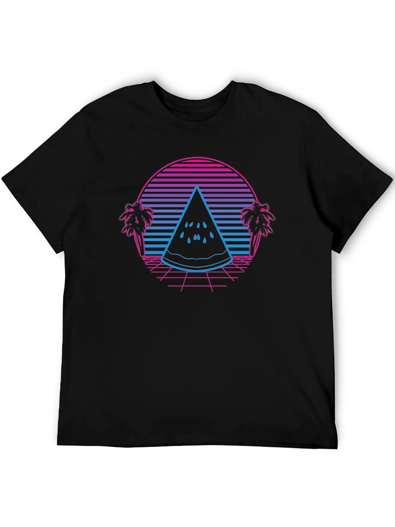 Retro Watermelon T-Shirt - Synthwave Summer Style