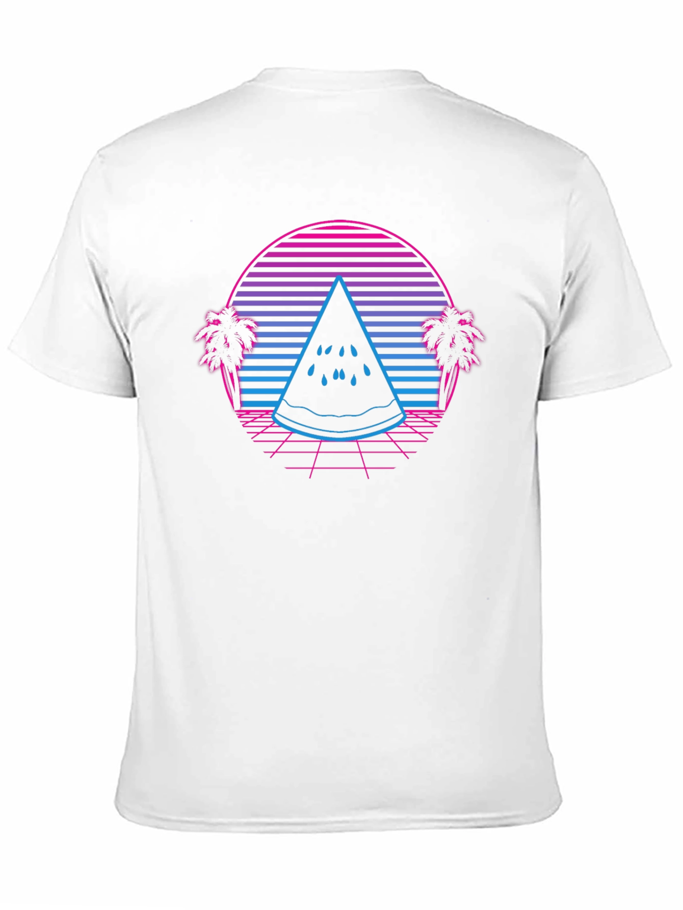 Retro Watermelon T-Shirt - Synthwave Summer Style