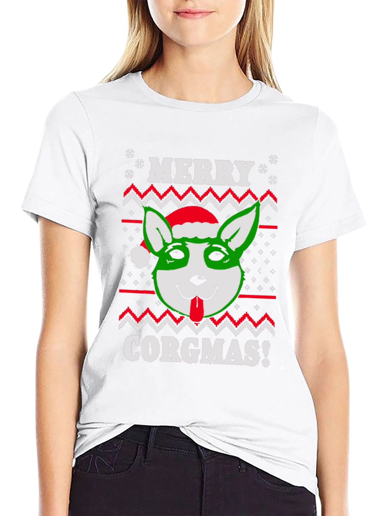 Merry Corgmas Ugly Christmas T-Shirt