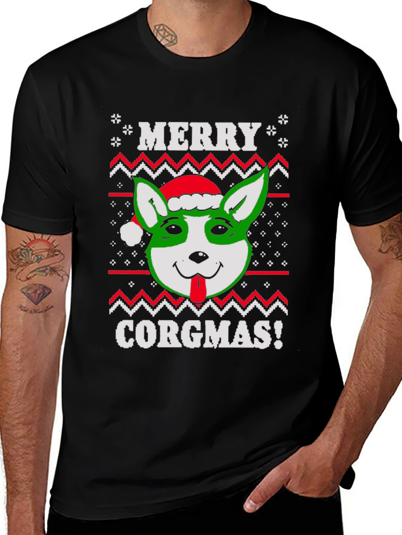 Merry Corgmas Ugly Christmas T-Shirt