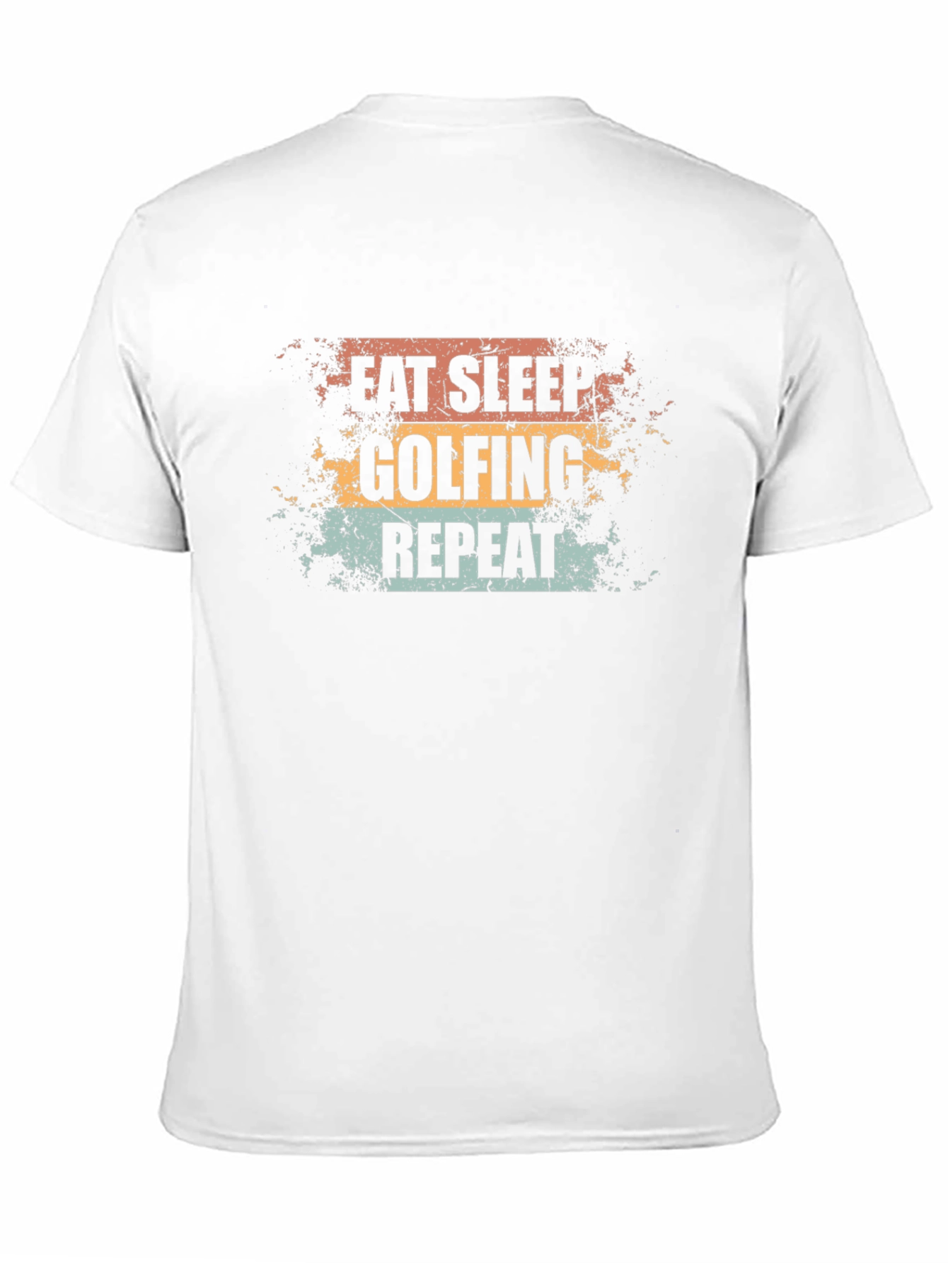 Eat Sleep Golfing Repeat Graphic Tee - Black
