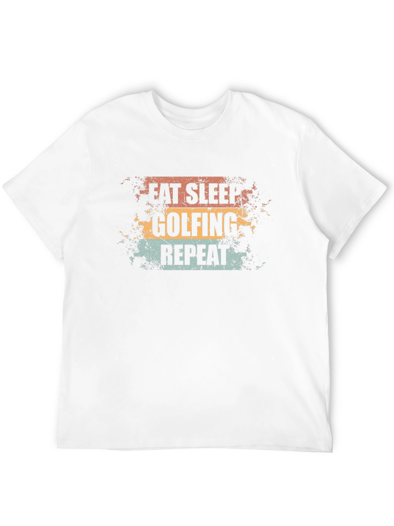 Eat Sleep Golfing Repeat Graphic Tee - Black