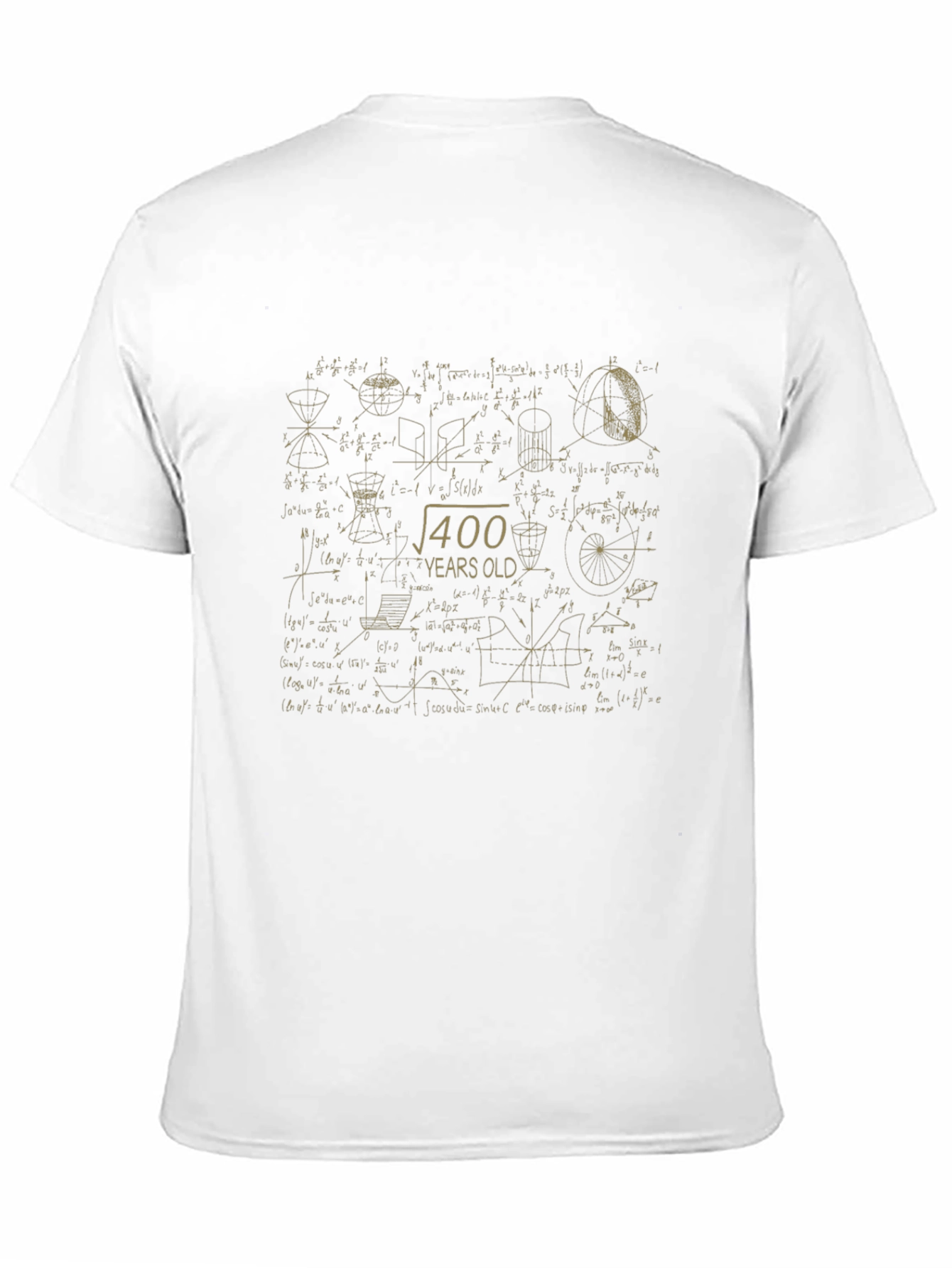 Math Equations 400 Years Old Black T-Shirt