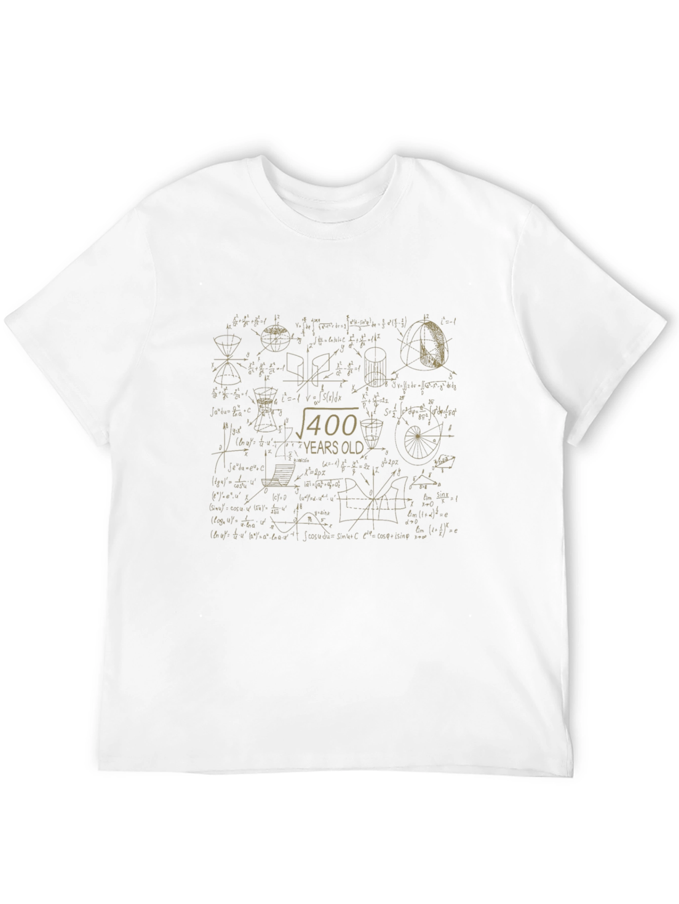 Math Equations 400 Years Old Black T-Shirt