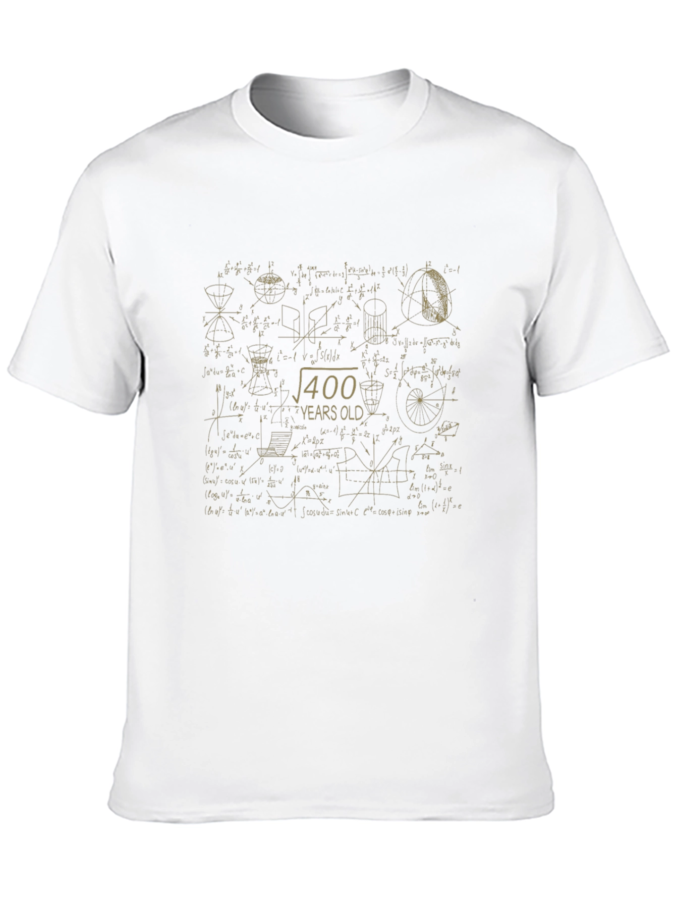 Math Equations 400 Years Old Black T-Shirt