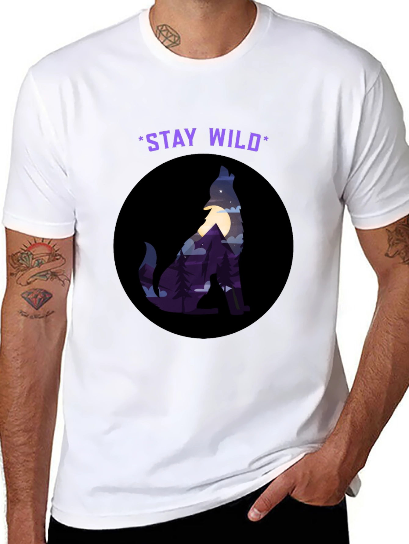 Stay Wild Wolf Graphic Tee
