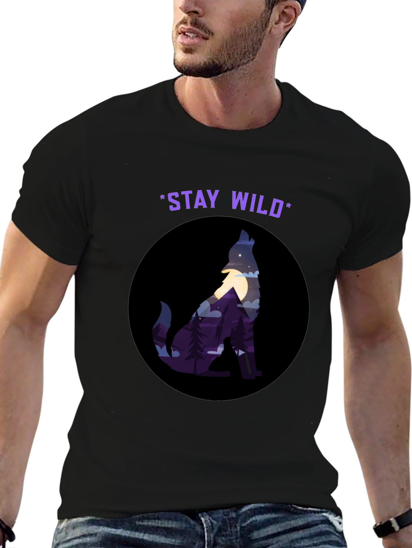 Stay Wild Wolf Graphic Tee