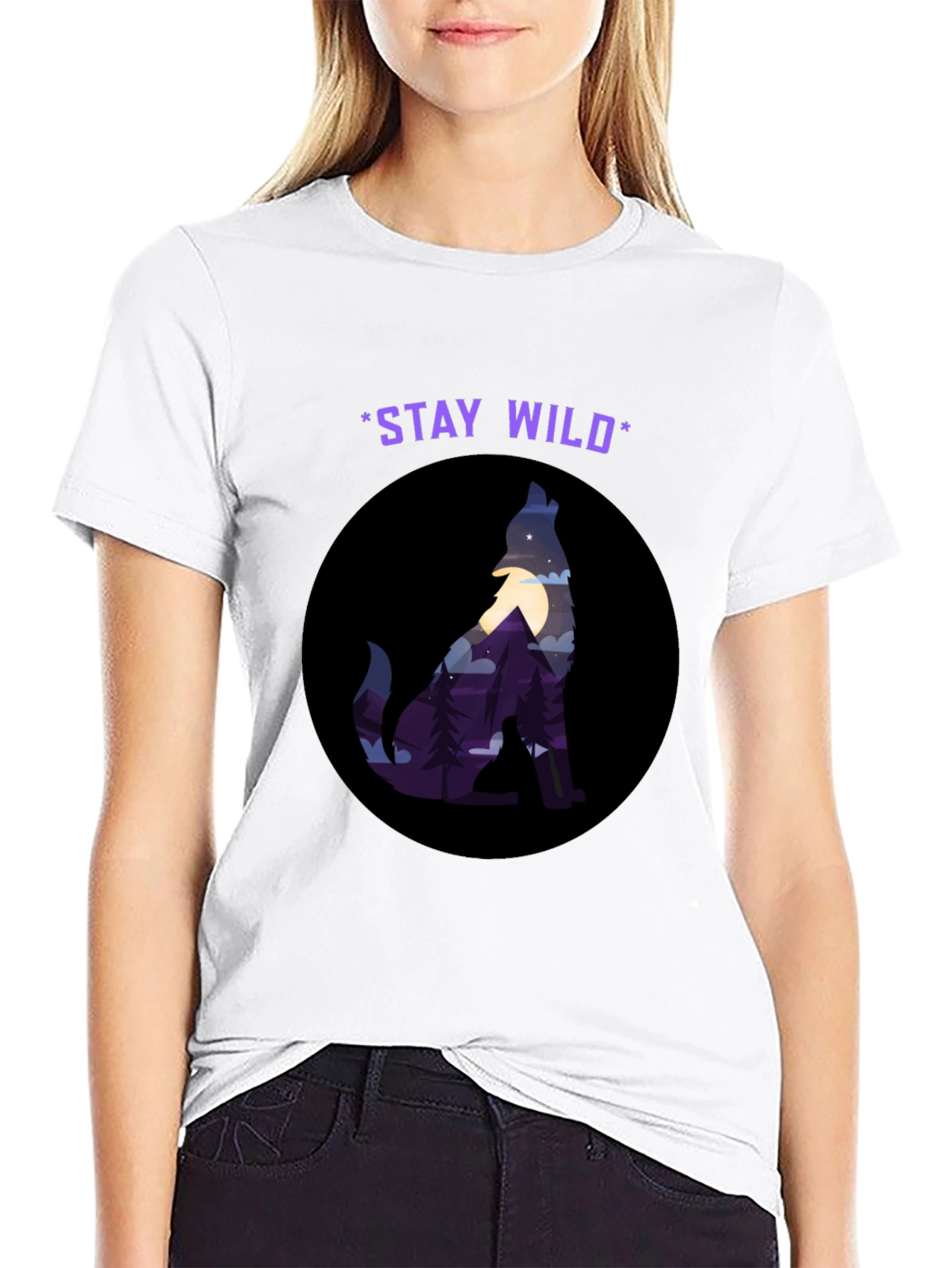 Stay Wild Wolf Graphic Tee