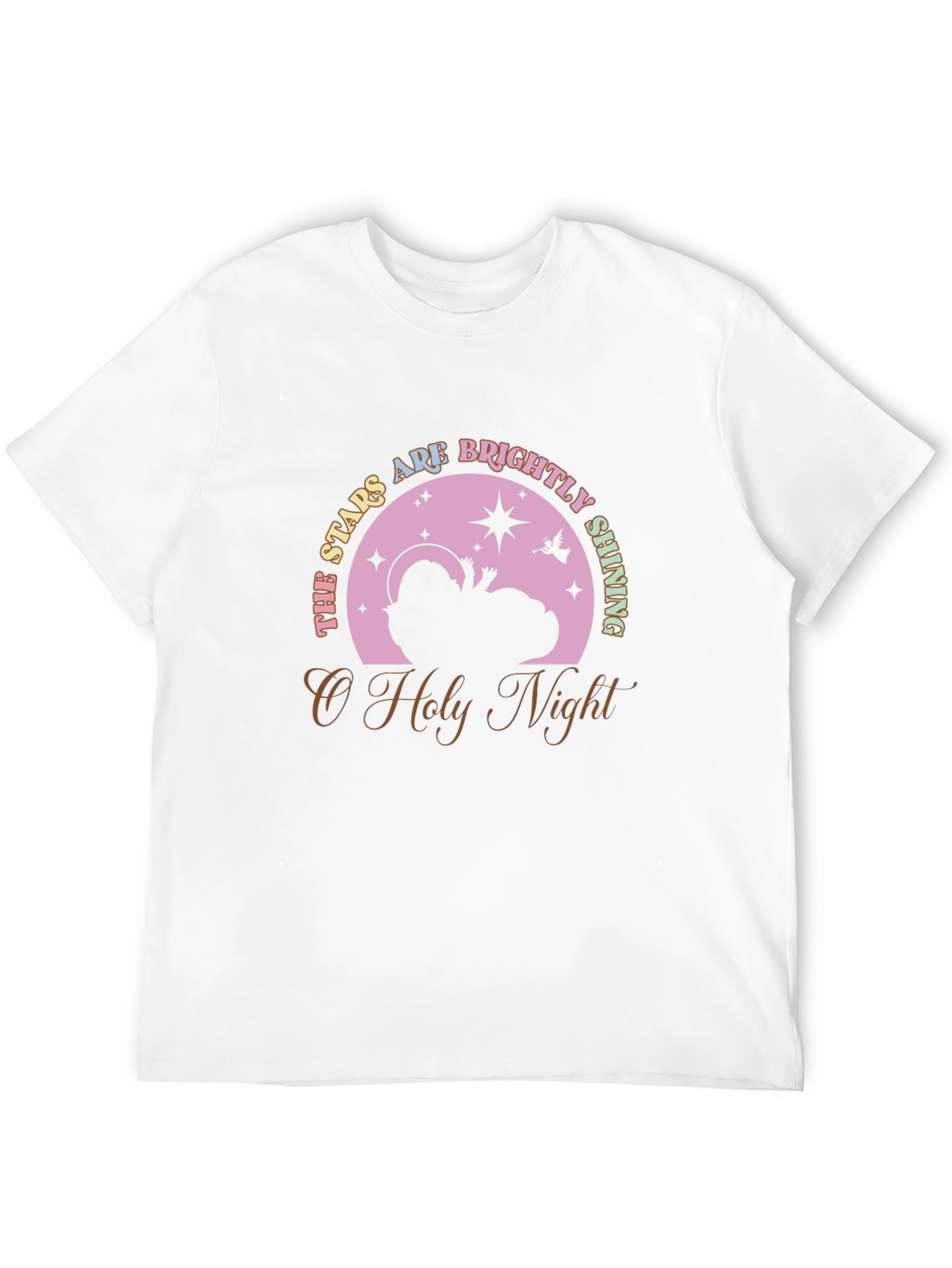 O Holy Night Stars Brightly Shining Christmas T-Shirt